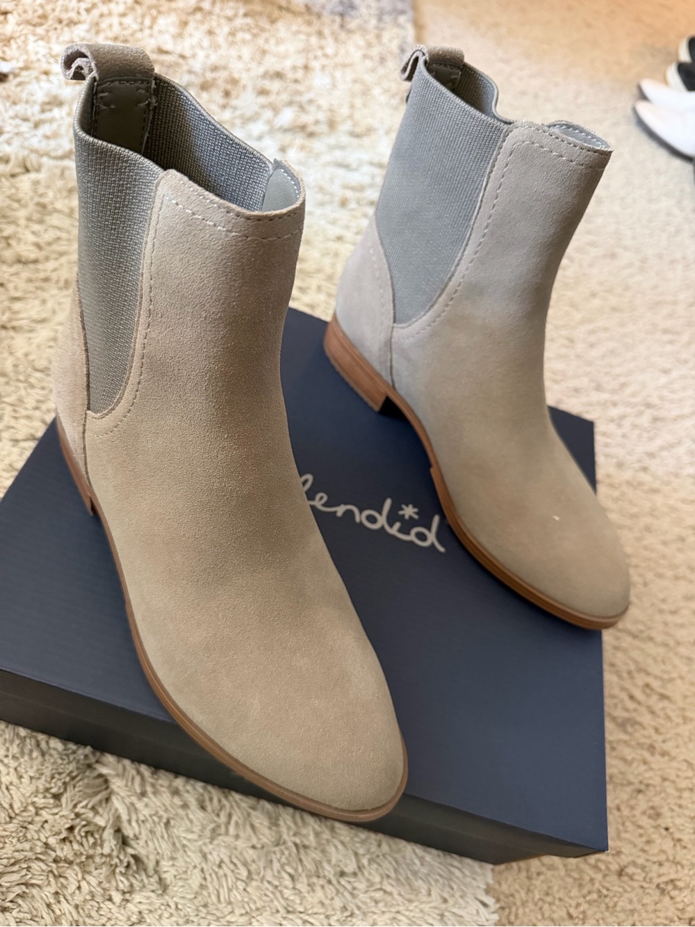 Splendid Women’s Chelsea Ankle Boots in Taupe Suede - Picture 4 of 6
